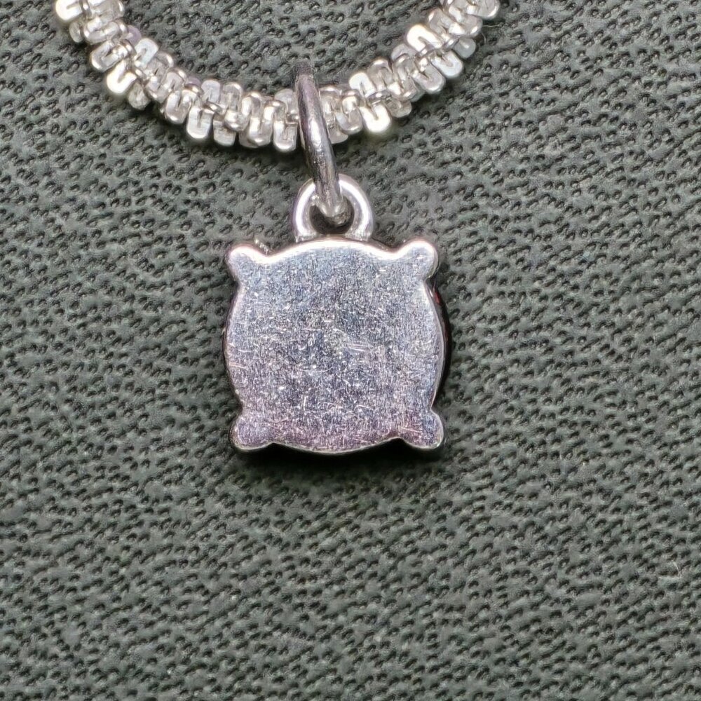 Sterling Silver‎ Glittering Necklace With Radiant Red Solitaire Pendant (NWOT) - Picture 3 of 7